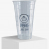 Branded 550 ml plastic cup with 'PURE Juice Bar' logo