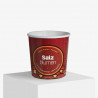 Personalized ice cream cup with logo and design of Salz Blumen
