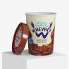 Printed ice cream cup with lid with Wheyhey logo and design