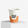 210 ml single wall paper cups with your logo