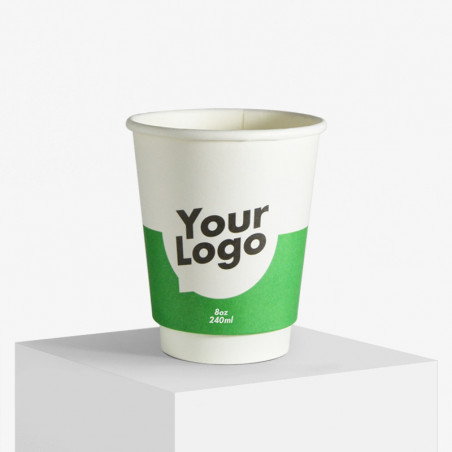 240 double wall matt paper cups with your logo 240 double wall matt paper cups with your logo