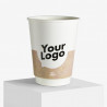 350 ml glossy double wall paper cups with your logo print