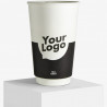Customised 450 ml double wall paper cup with matt surface
