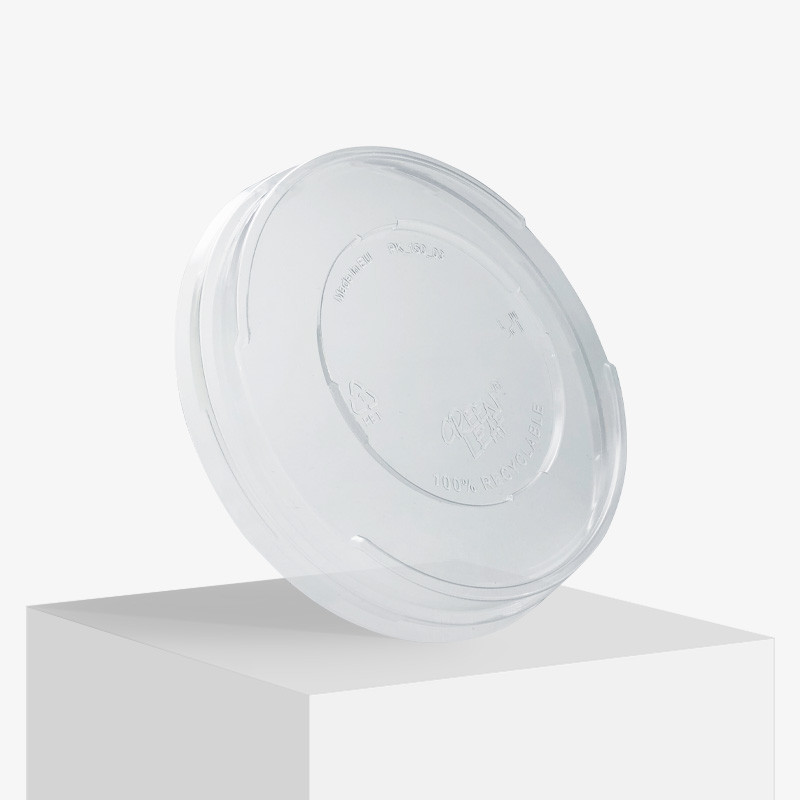 Clear plastic lid for 750 ml paper bowl