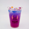 Custom printed plastic cup for cold drinks with logo 'Takiyaki'