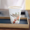 Custom printed paper cup with design with bird and flower
