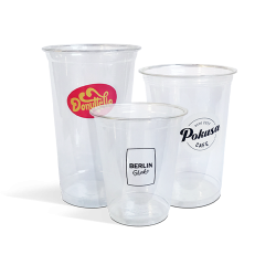 4 colour printed plastic cups