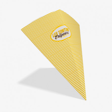 Crêpe cone with print in size large