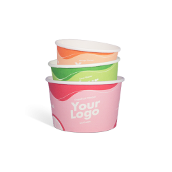 Ice cream cups with logo – Matt surface